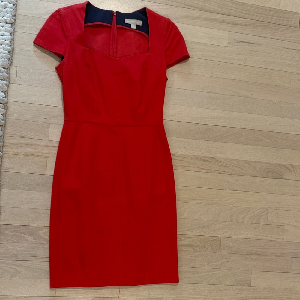 Banana Republic Red and Black Mini Dress